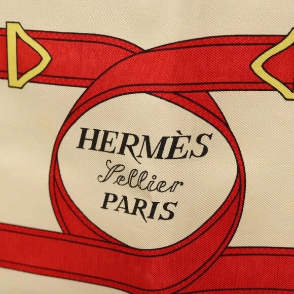 HERMES Carre 90 Scarf ""Eperon d'or"" Silk Navy Auth 142397 - Picture 10 of 16